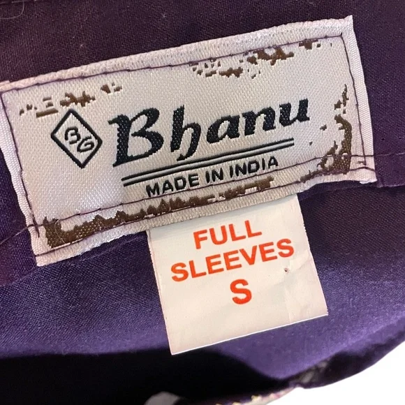 NWOT Bhanu made in India Embroidered Kaftan Women's‎ Multi Dress, Size Small